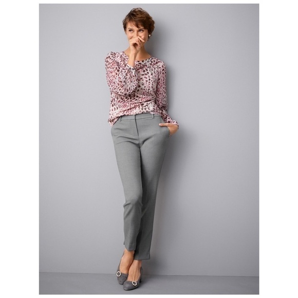 Talbots Pink Snow Leopard Popover Blouse Sz. S - Picture 4 of 15